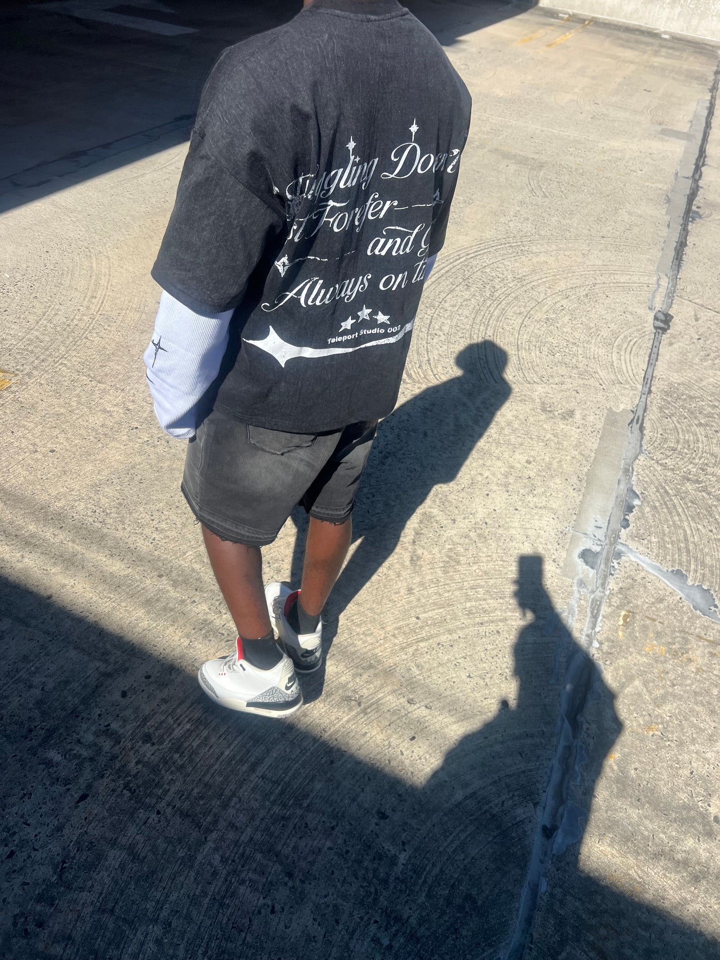 Boxy oversized double layer Tee|