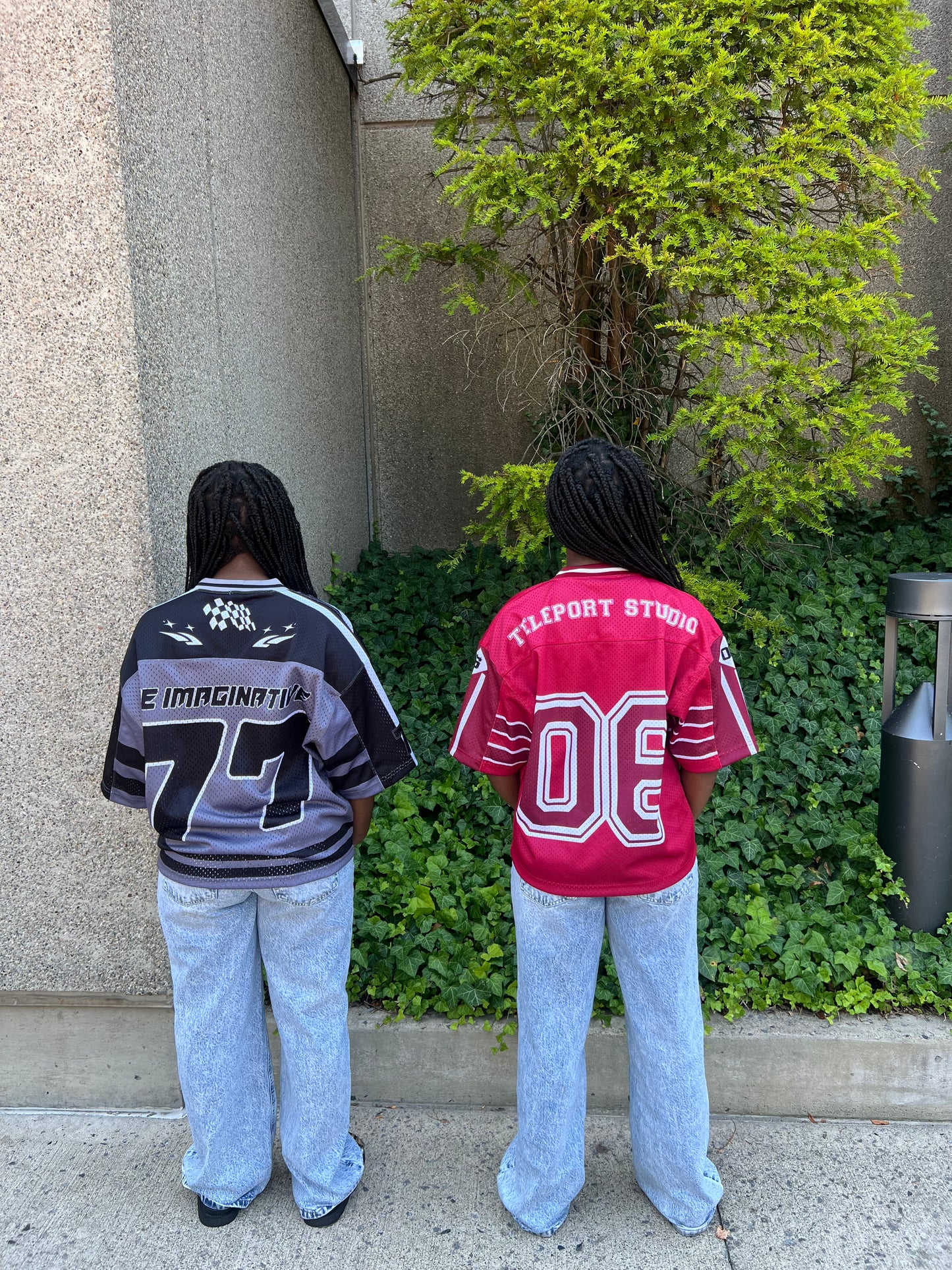 Oversized drop shoulder Mesh Jersey
