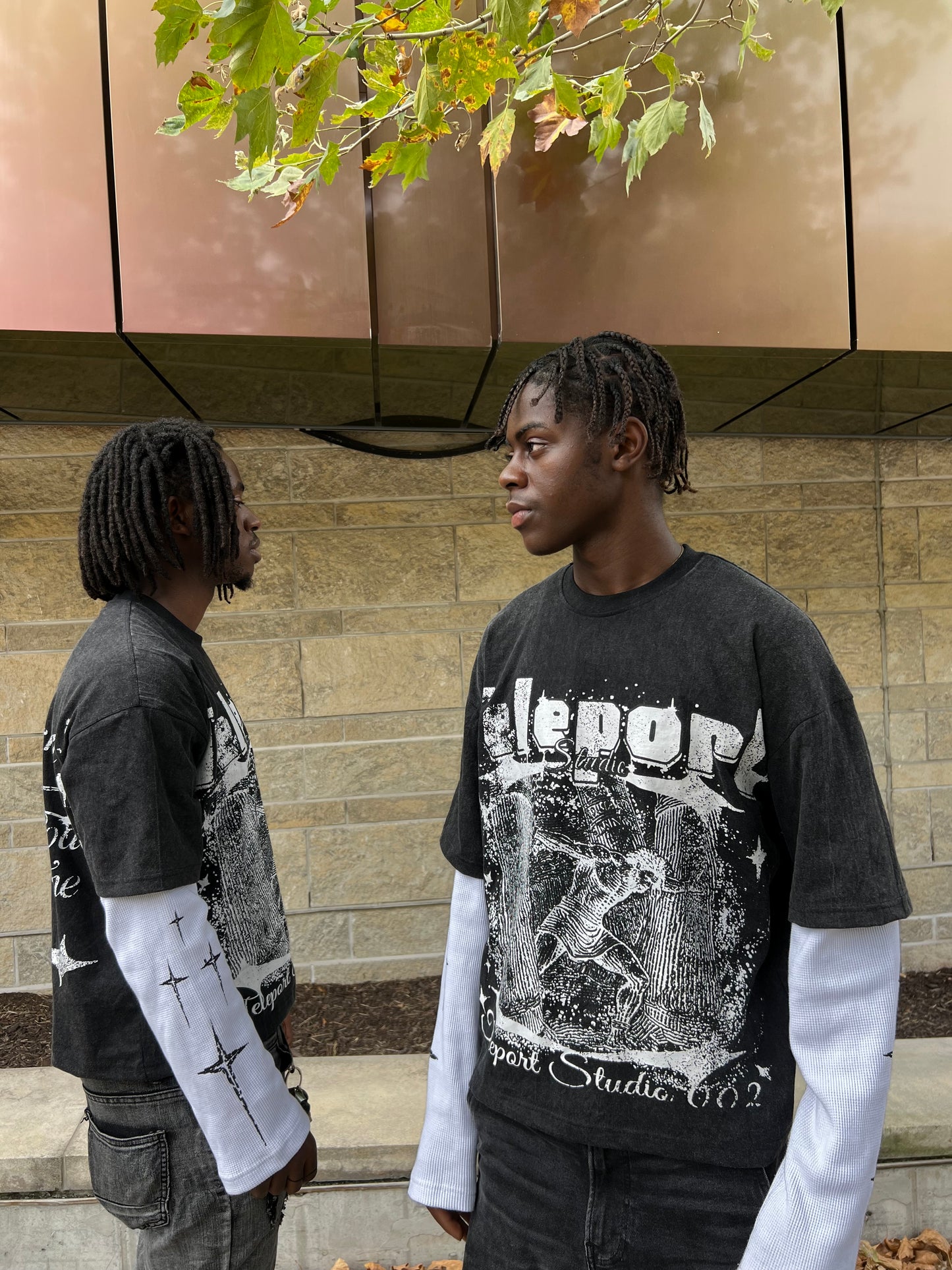 Boxy oversized double layer Tee|