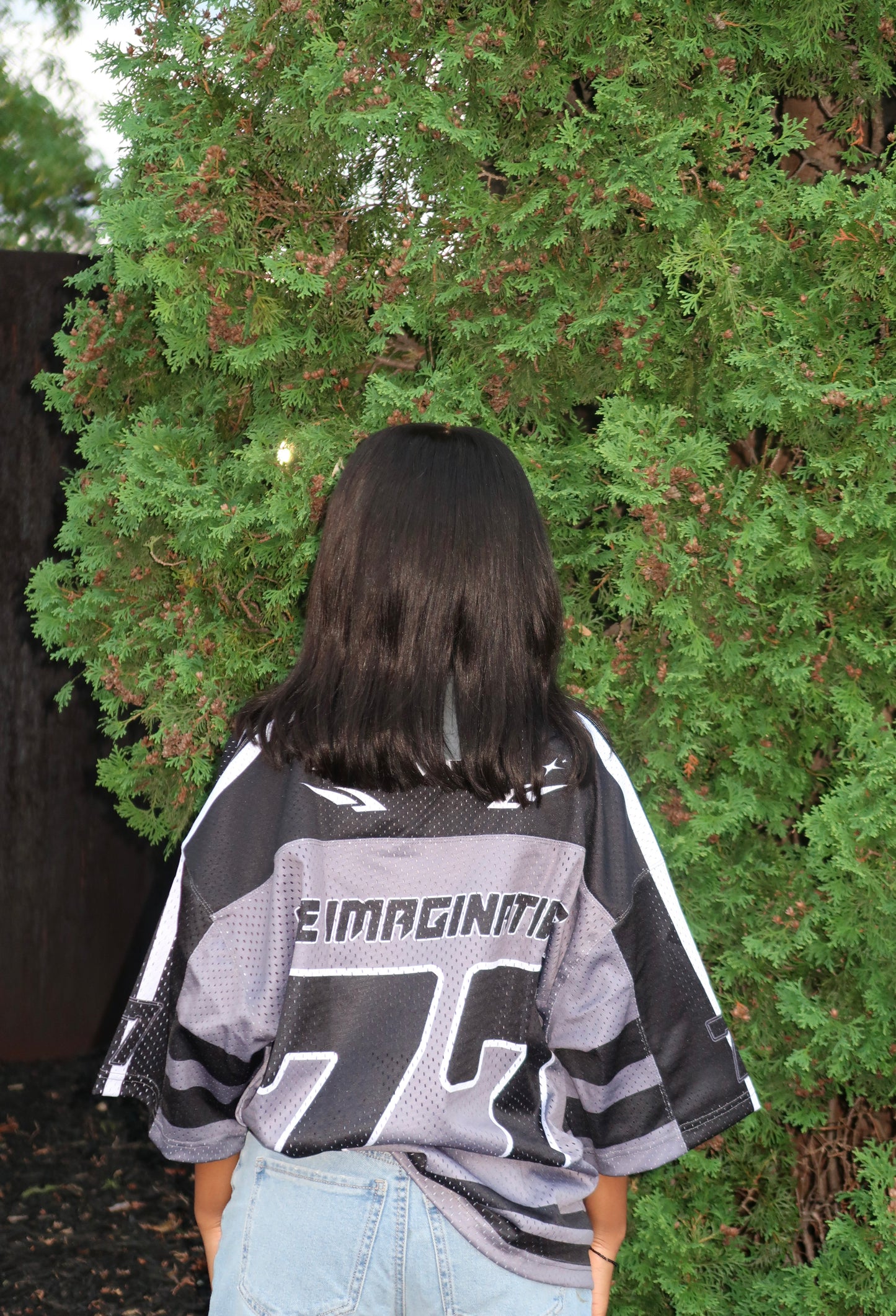 Oversized drop shoulder Mesh Jersey