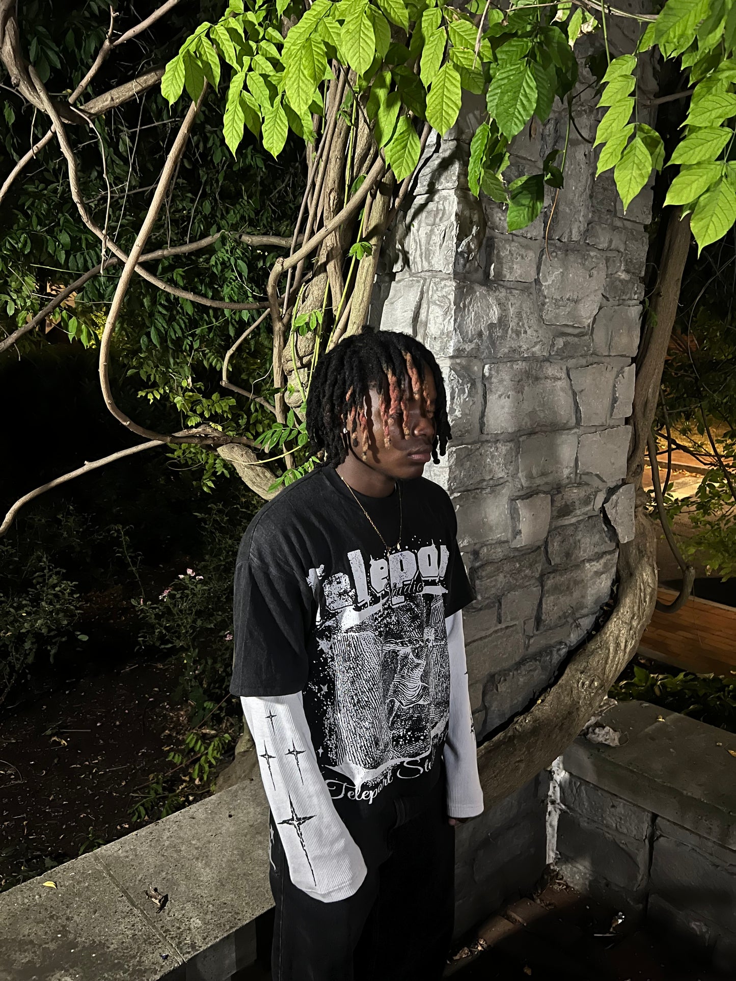 Boxy oversized double layer Tee|