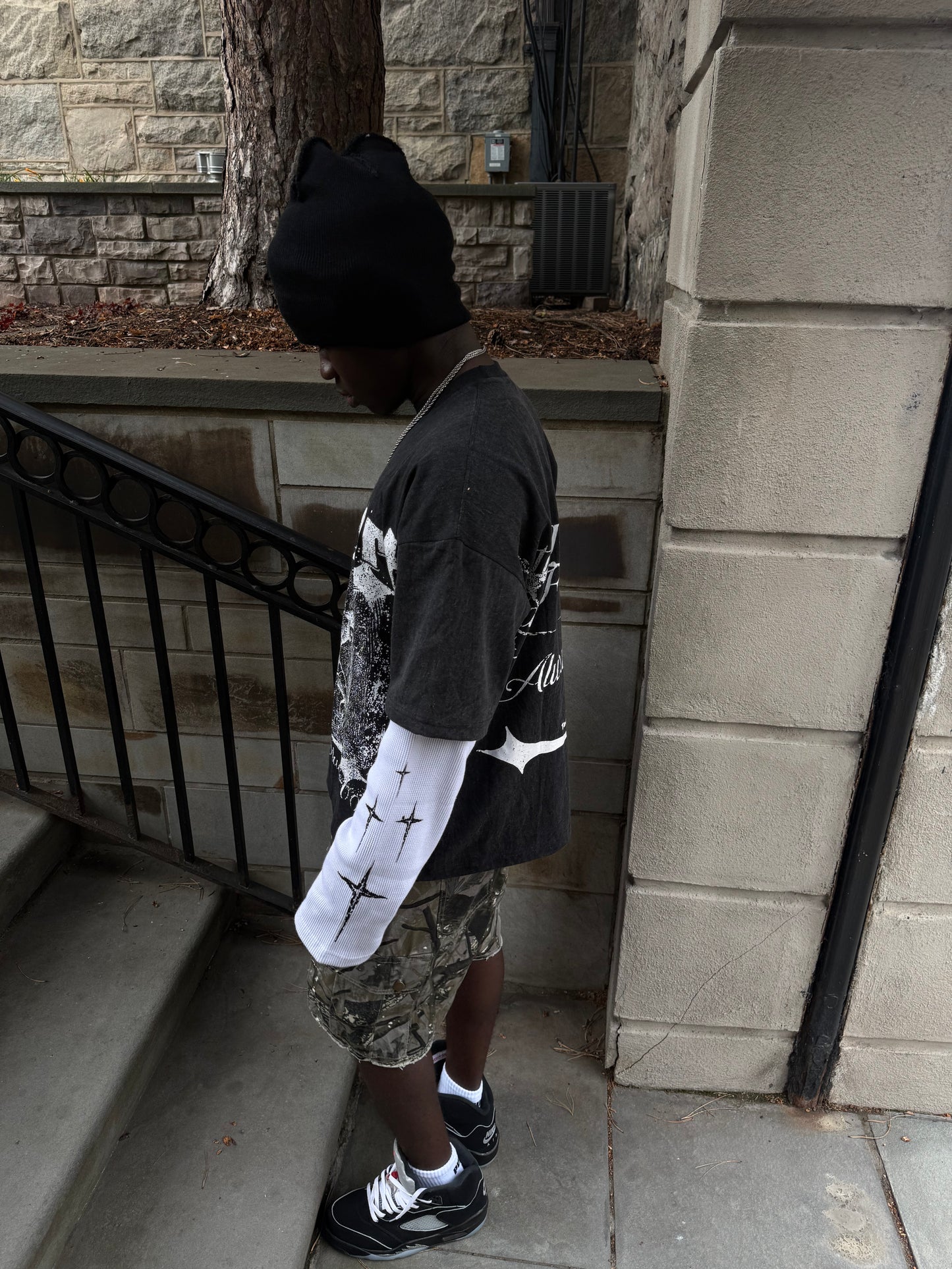 Boxy oversized double layer Tee|