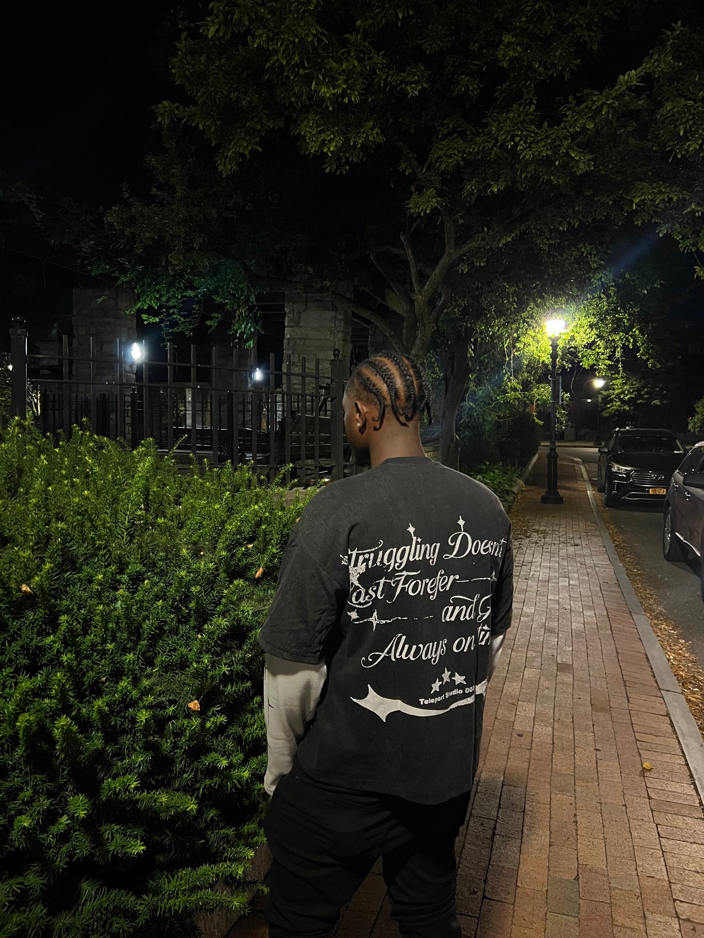 Boxy oversized double layer Tee|