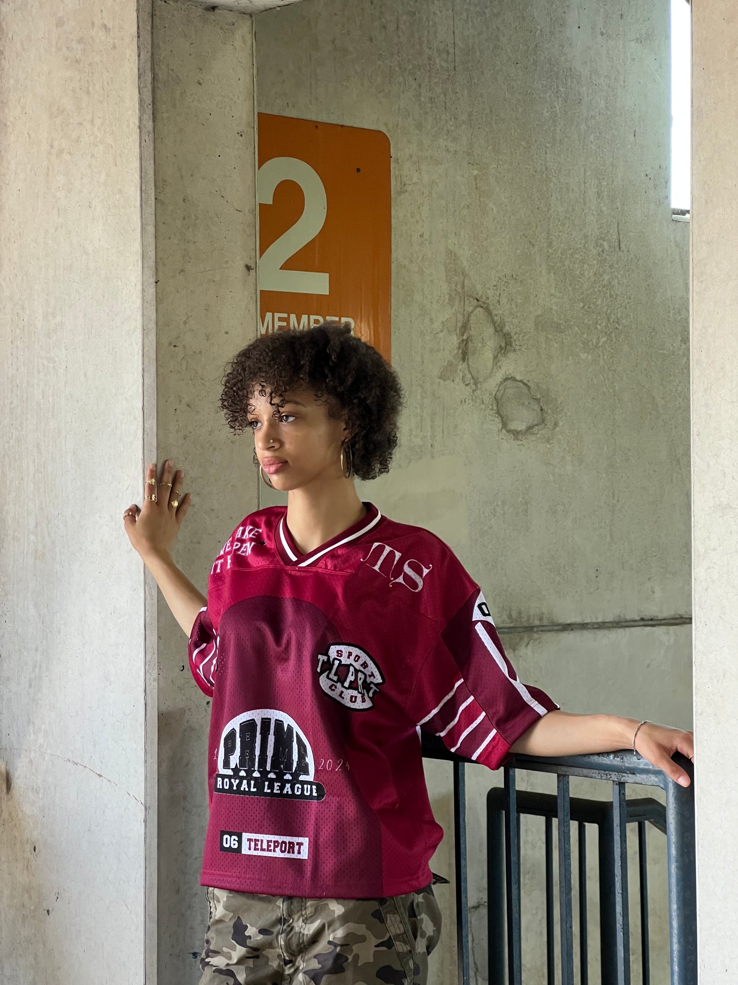 Oversized Drop Shoulder Mesh Jersey