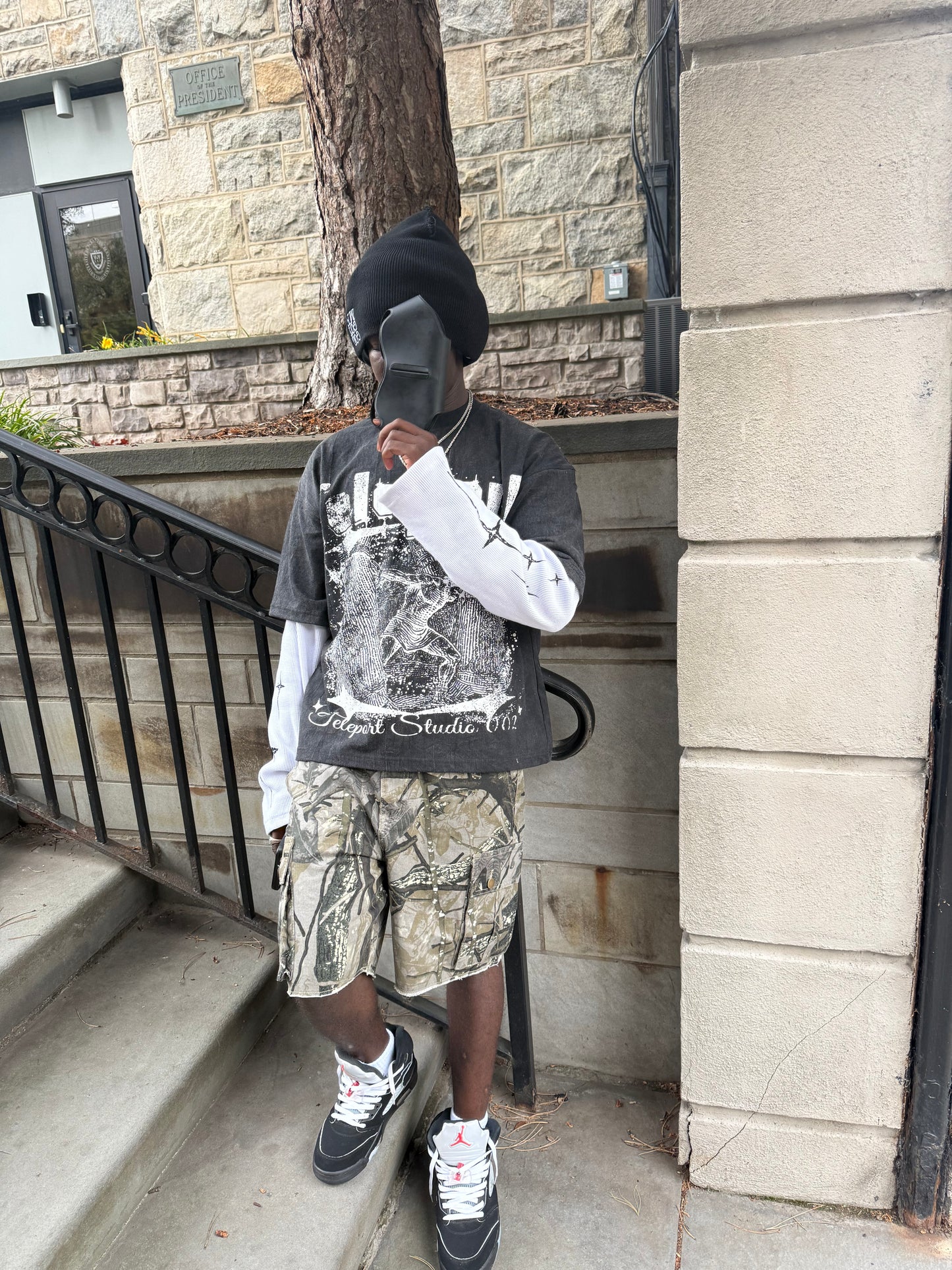 Boxy oversized double layer Tee|