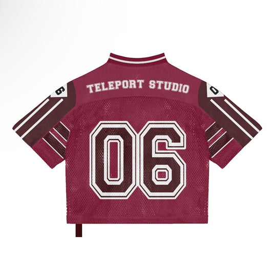 Oversized Drop Shoulder Mesh Jersey